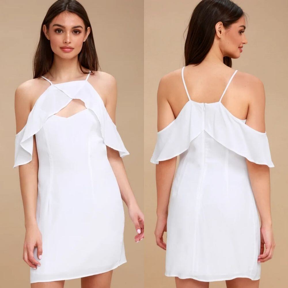 NWT BB Dakota Kaless White Off-the-Shoulder Dress